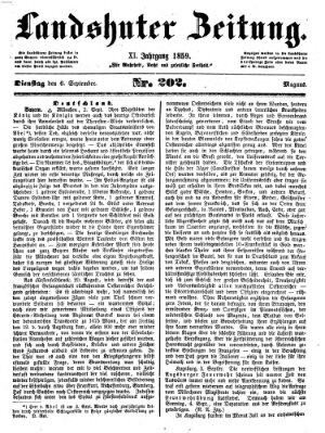 Landshuter Zeitung Dienstag 6. September 1859