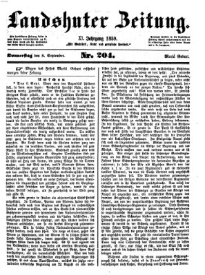 Landshuter Zeitung Donnerstag 8. September 1859