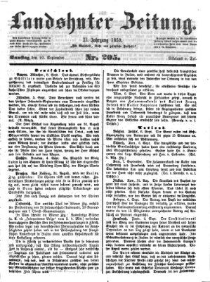 Landshuter Zeitung Samstag 10. September 1859