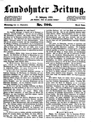 Landshuter Zeitung Sonntag 11. September 1859