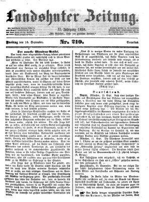 Landshuter Zeitung Freitag 16. September 1859