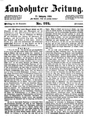 Landshuter Zeitung Freitag 30. September 1859