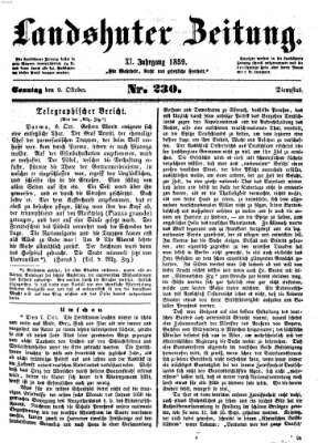 Landshuter Zeitung Sonntag 9. Oktober 1859