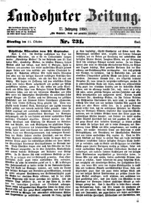 Landshuter Zeitung Dienstag 11. Oktober 1859