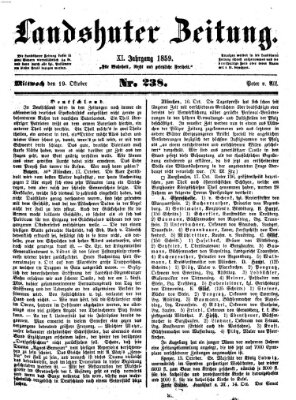 Landshuter Zeitung Mittwoch 19. Oktober 1859