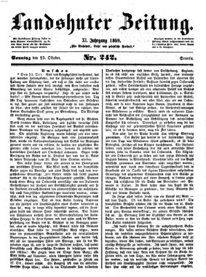 Landshuter Zeitung Sonntag 23. Oktober 1859