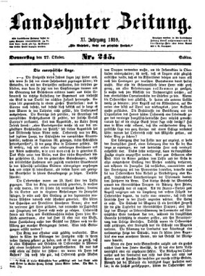 Landshuter Zeitung Donnerstag 27. Oktober 1859