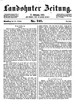 Landshuter Zeitung Samstag 29. Oktober 1859