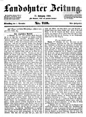 Landshuter Zeitung Dienstag 1. November 1859