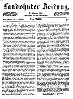 Landshuter Zeitung Donnerstag 17. November 1859