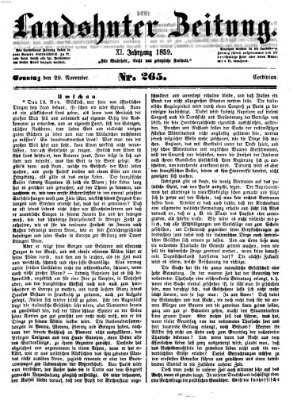 Landshuter Zeitung Sonntag 20. November 1859