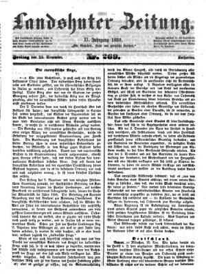 Landshuter Zeitung Freitag 25. November 1859