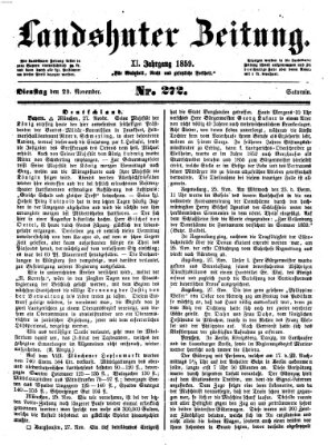 Landshuter Zeitung Dienstag 29. November 1859