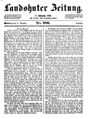 Landshuter Zeitung Sonntag 11. Dezember 1859