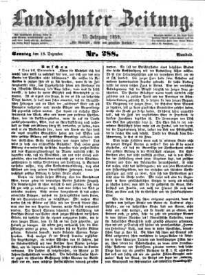 Landshuter Zeitung Sonntag 18. Dezember 1859