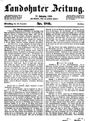 Landshuter Zeitung Dienstag 20. Dezember 1859