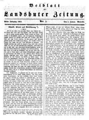 Landshuter Zeitung Montag 3. Januar 1859