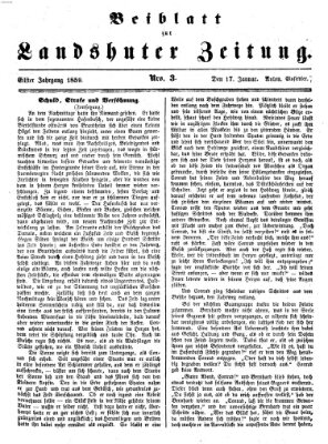 Landshuter Zeitung Montag 17. Januar 1859