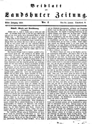 Landshuter Zeitung Montag 24. Januar 1859