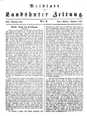 Landshuter Zeitung Montag 7. Februar 1859