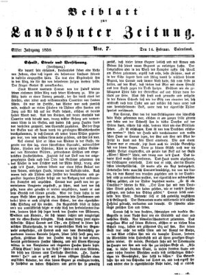 Landshuter Zeitung Montag 14. Februar 1859