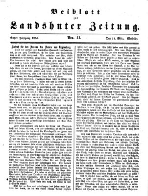 Landshuter Zeitung Montag 14. März 1859