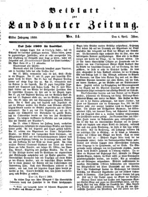 Landshuter Zeitung Montag 4. April 1859