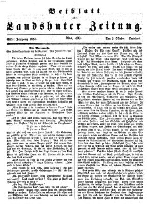 Landshuter Zeitung Montag 3. Oktober 1859