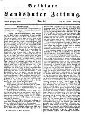 Landshuter Zeitung Montag 31. Oktober 1859