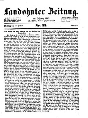 Landshuter Zeitung Freitag 10. Februar 1860