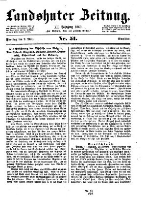Landshuter Zeitung Freitag 2. März 1860
