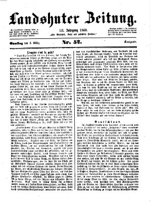 Landshuter Zeitung Samstag 3. März 1860