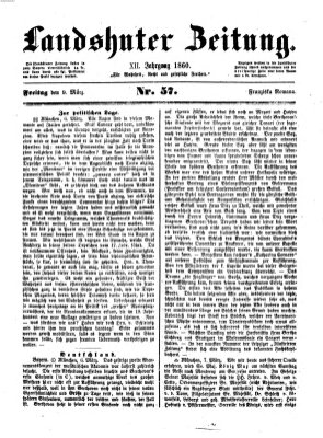 Landshuter Zeitung Freitag 9. März 1860