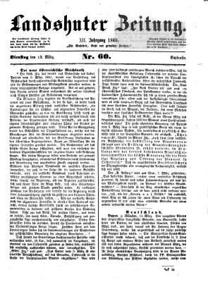 Landshuter Zeitung Dienstag 13. März 1860