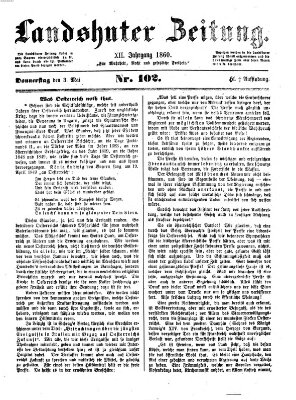 Landshuter Zeitung Donnerstag 3. Mai 1860