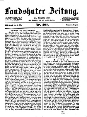 Landshuter Zeitung Mittwoch 9. Mai 1860