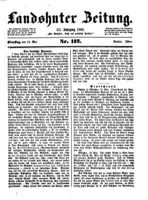 Landshuter Zeitung Dienstag 15. Mai 1860