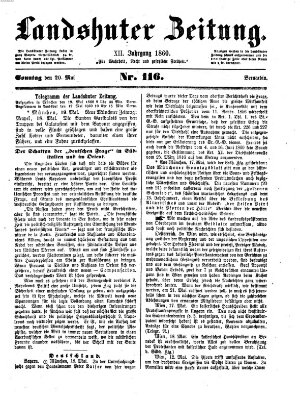 Landshuter Zeitung Sonntag 20. Mai 1860