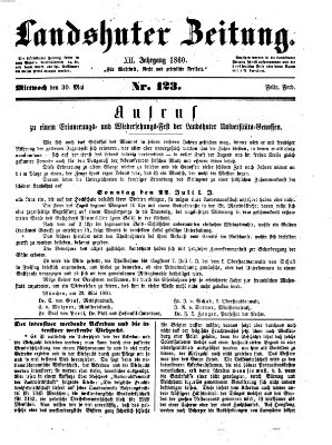 Landshuter Zeitung Mittwoch 30. Mai 1860