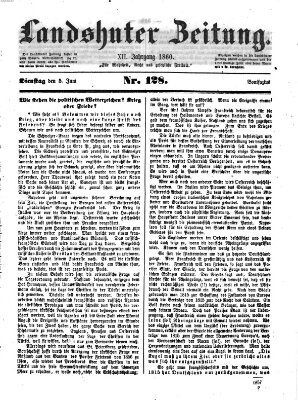 Landshuter Zeitung Dienstag 5. Juni 1860