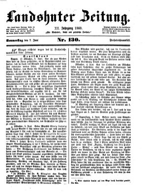 Landshuter Zeitung Donnerstag 7. Juni 1860