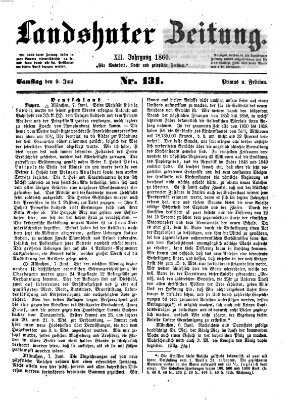 Landshuter Zeitung Samstag 9. Juni 1860