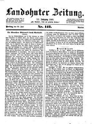 Landshuter Zeitung Freitag 22. Juni 1860