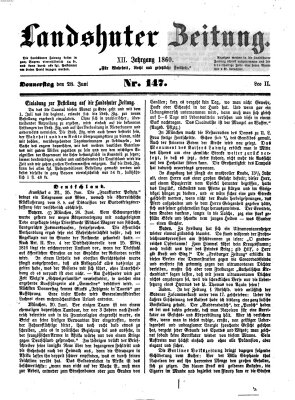 Landshuter Zeitung Donnerstag 28. Juni 1860