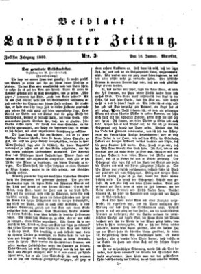 Landshuter Zeitung Montag 16. Januar 1860