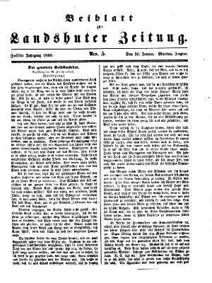 Landshuter Zeitung Montag 30. Januar 1860