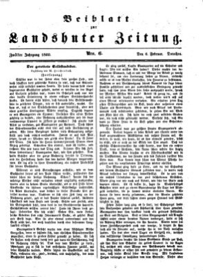 Landshuter Zeitung Montag 6. Februar 1860