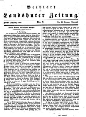 Landshuter Zeitung Montag 20. Februar 1860