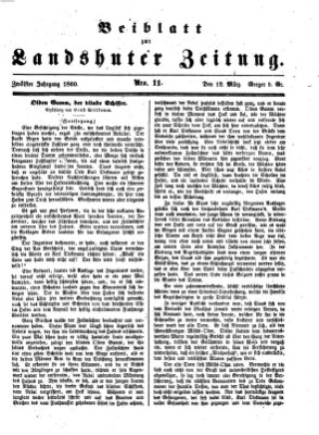 Landshuter Zeitung Montag 12. März 1860