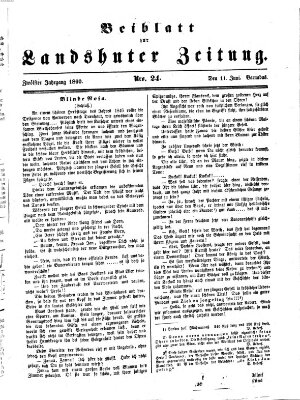 Landshuter Zeitung Montag 11. Juni 1860